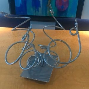 Wine rack , modern sculpture centerpiece